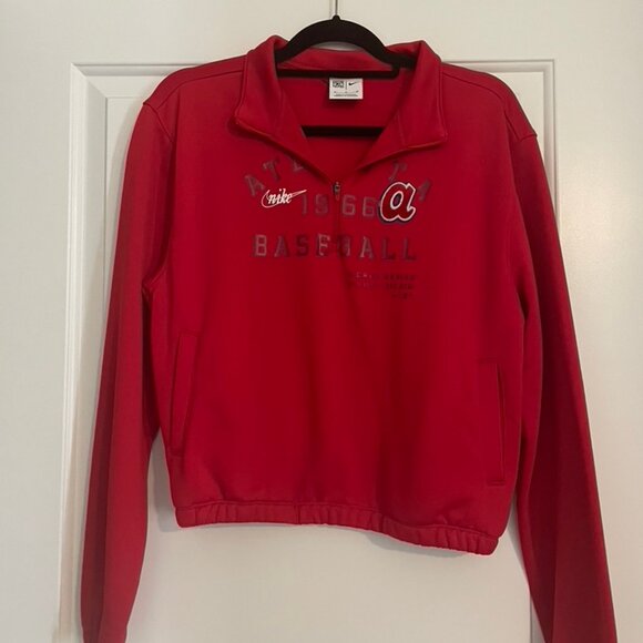 Nike Women's Atlanta Braves Pullover Crewneck Size Medium - Picture 1 of 4
